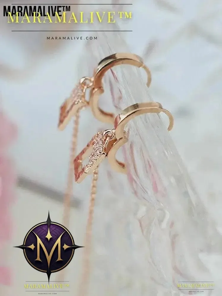 Geometric Square Long Earrings (Women's)