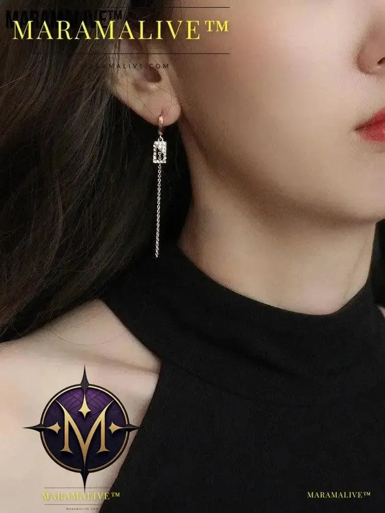 Geometric Square Long Earrings (Women's)