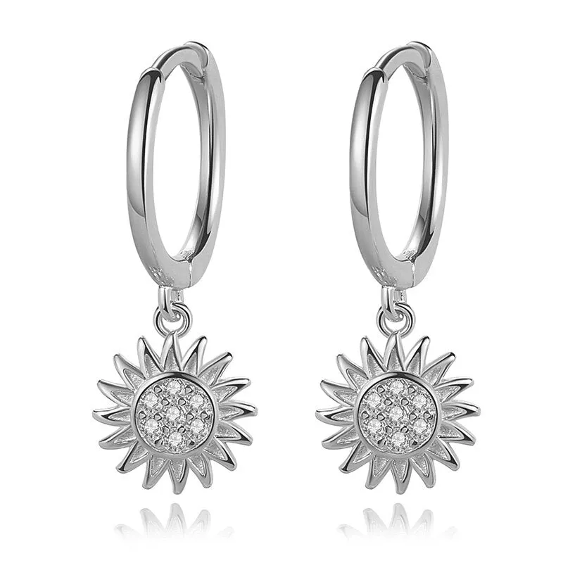 Geometric Star Diamond Hoop Earrings