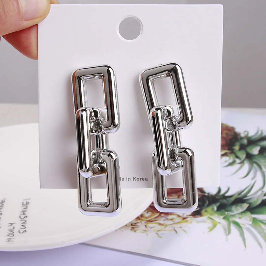 Geometric Wild Drop Korean Earrings 2 Pcs/Set