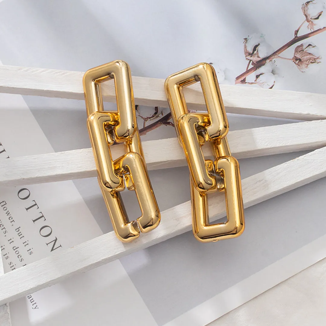 Geometric Wild Drop Korean Earrings 2 Pcs/Set