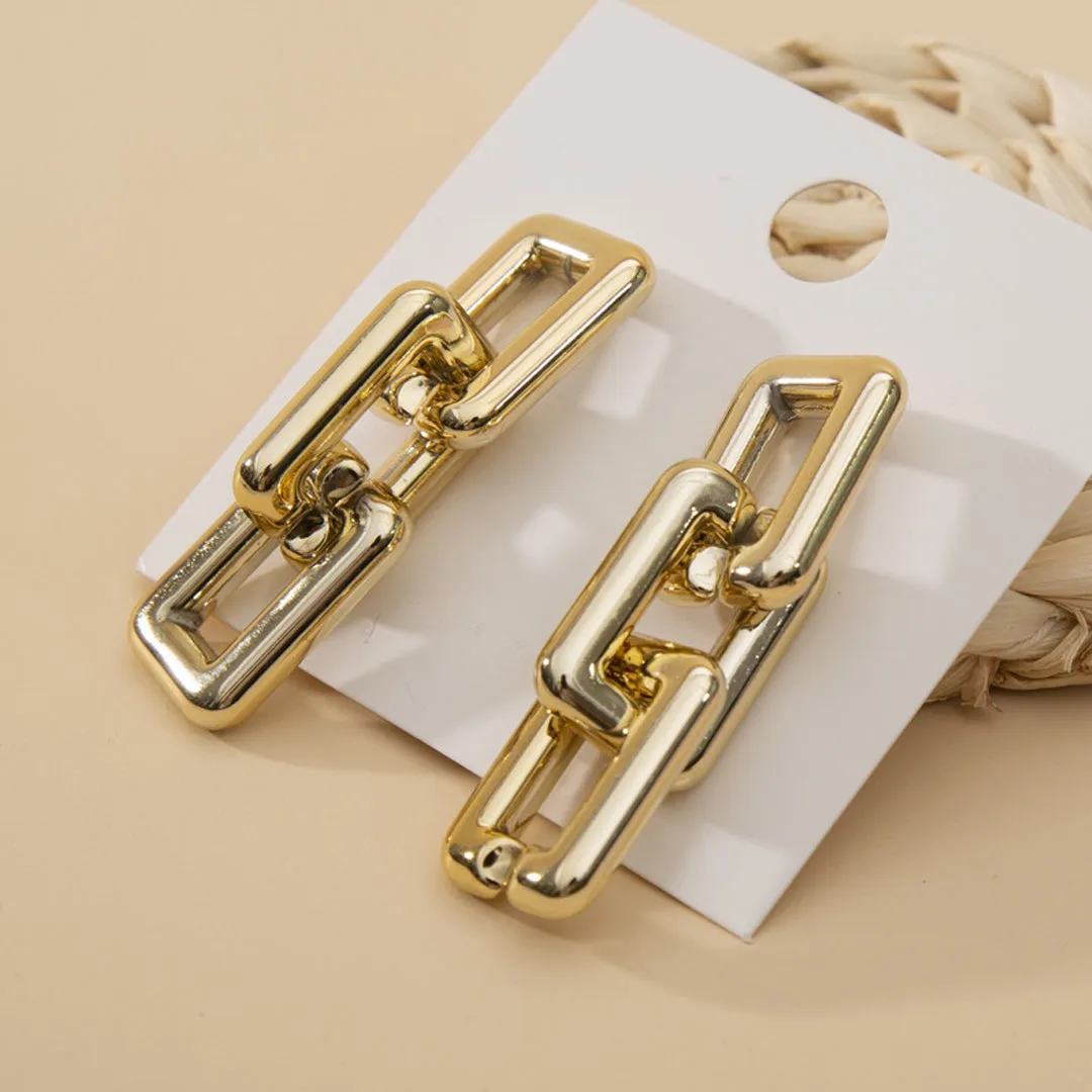 Geometric Wild Drop Korean Earrings 2 Pcs/Set