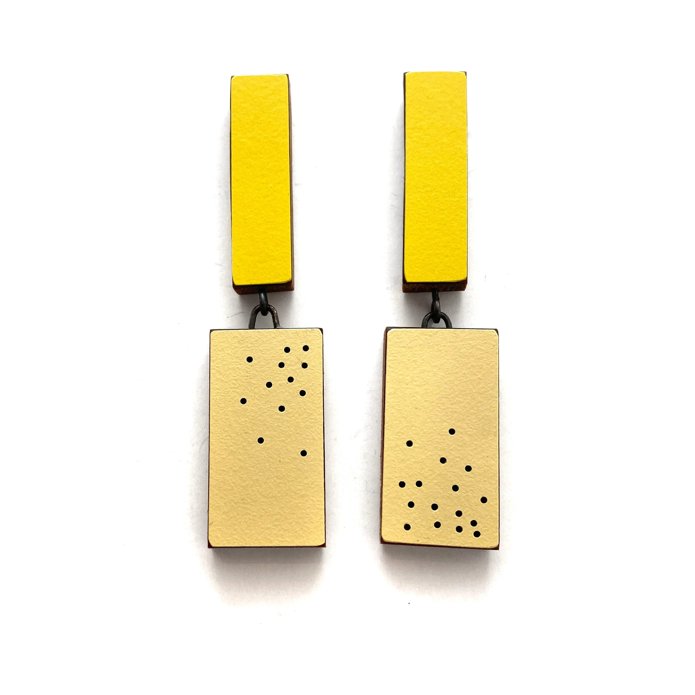 Geometric Yellow Earrings
