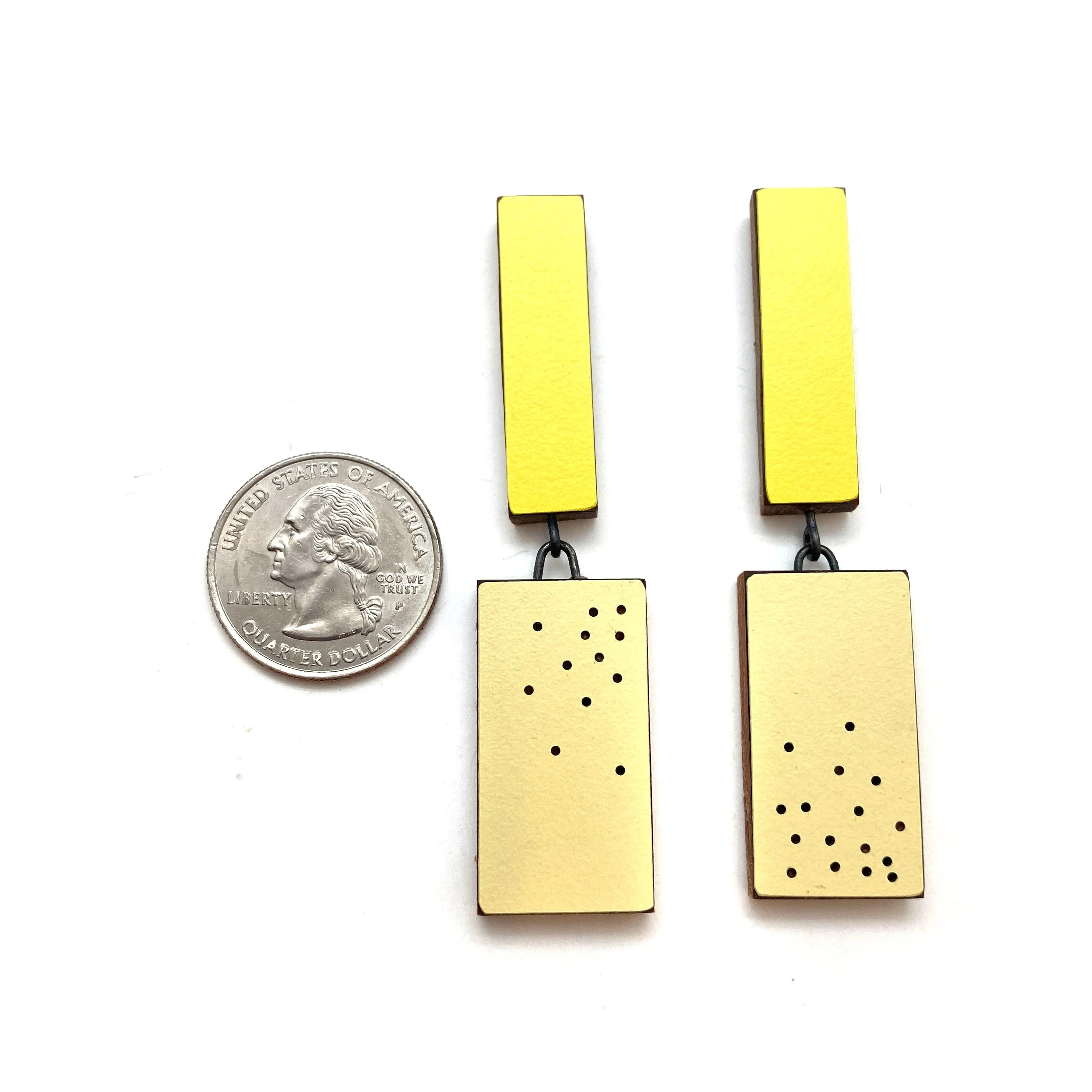 Geometric Yellow Earrings