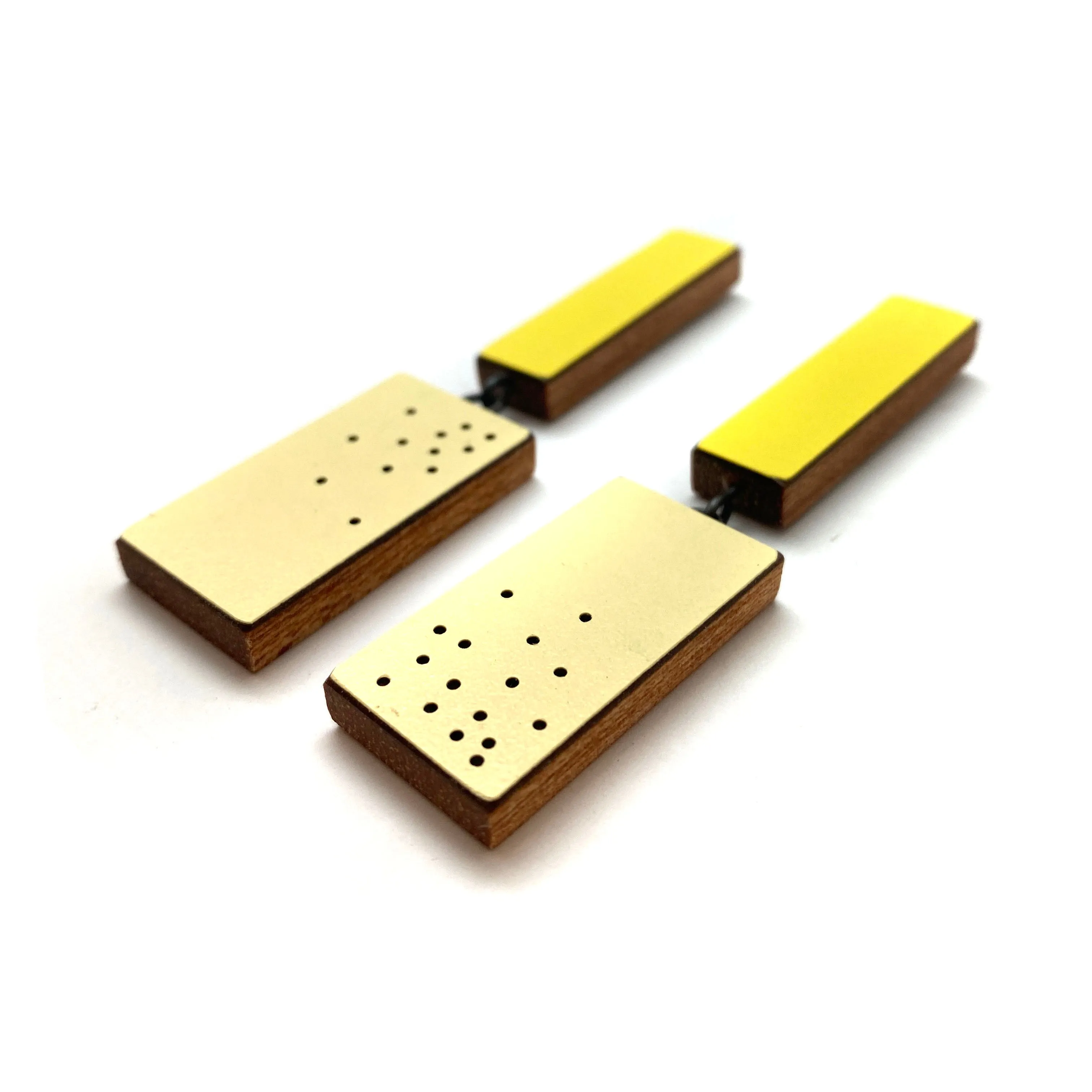 Geometric Yellow Earrings