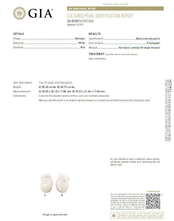 GIA Certified 30mm Baroque Pearls Catseye Ocotopus diamond dangle earrings