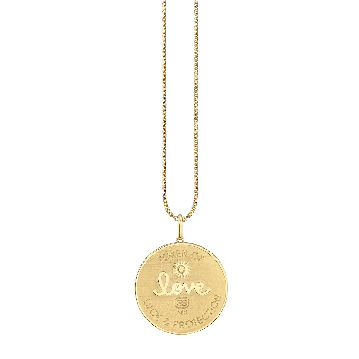 Gold & Diamond Eye Luck with Rays Coin Charm