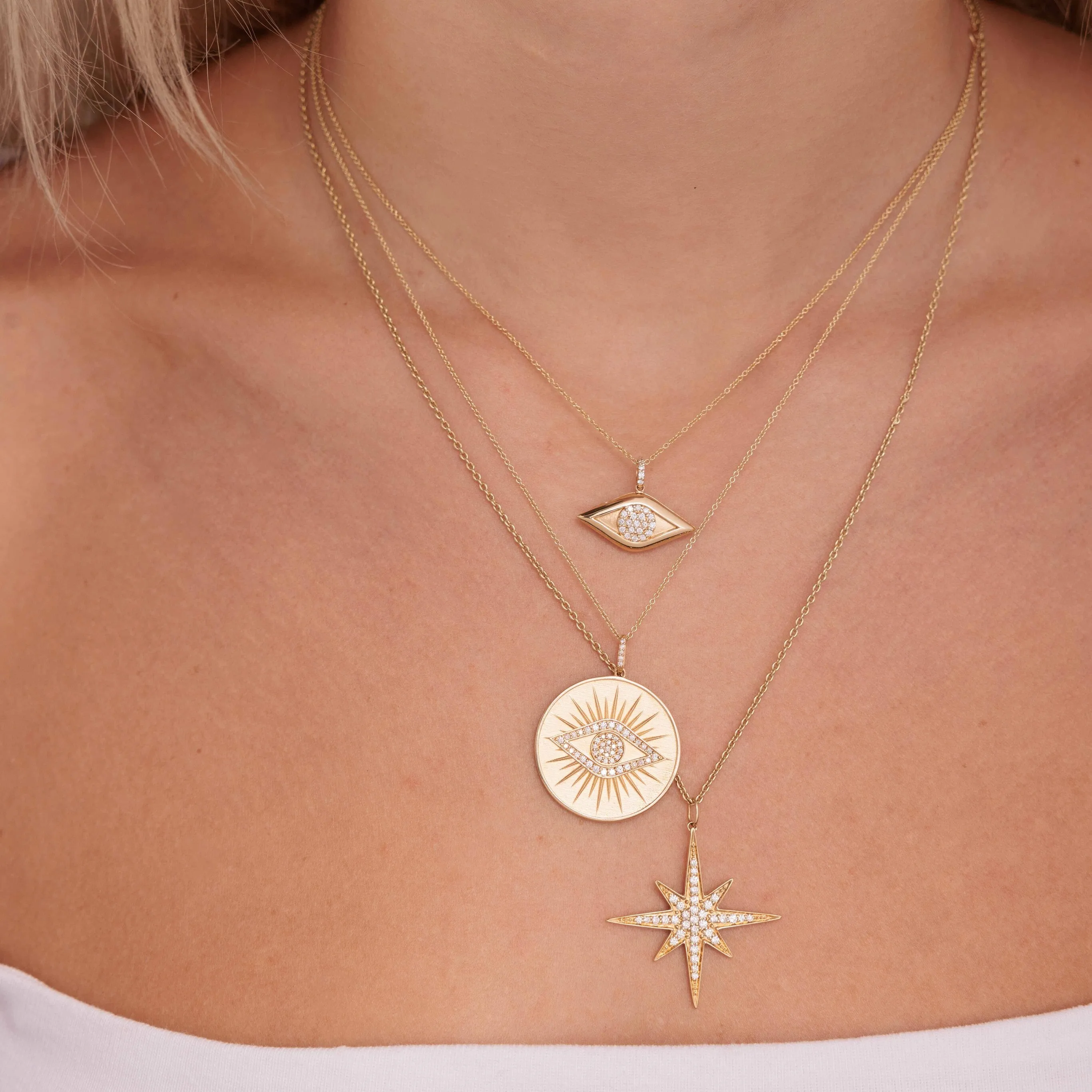 Gold & Diamond Large Starburst Charm