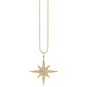 Gold & Diamond Large Starburst Charm