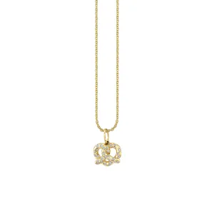 Gold & Diamond Pretzel Charm