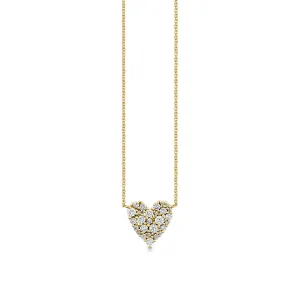 Gold & Diamond Small Cocktail Heart Necklace