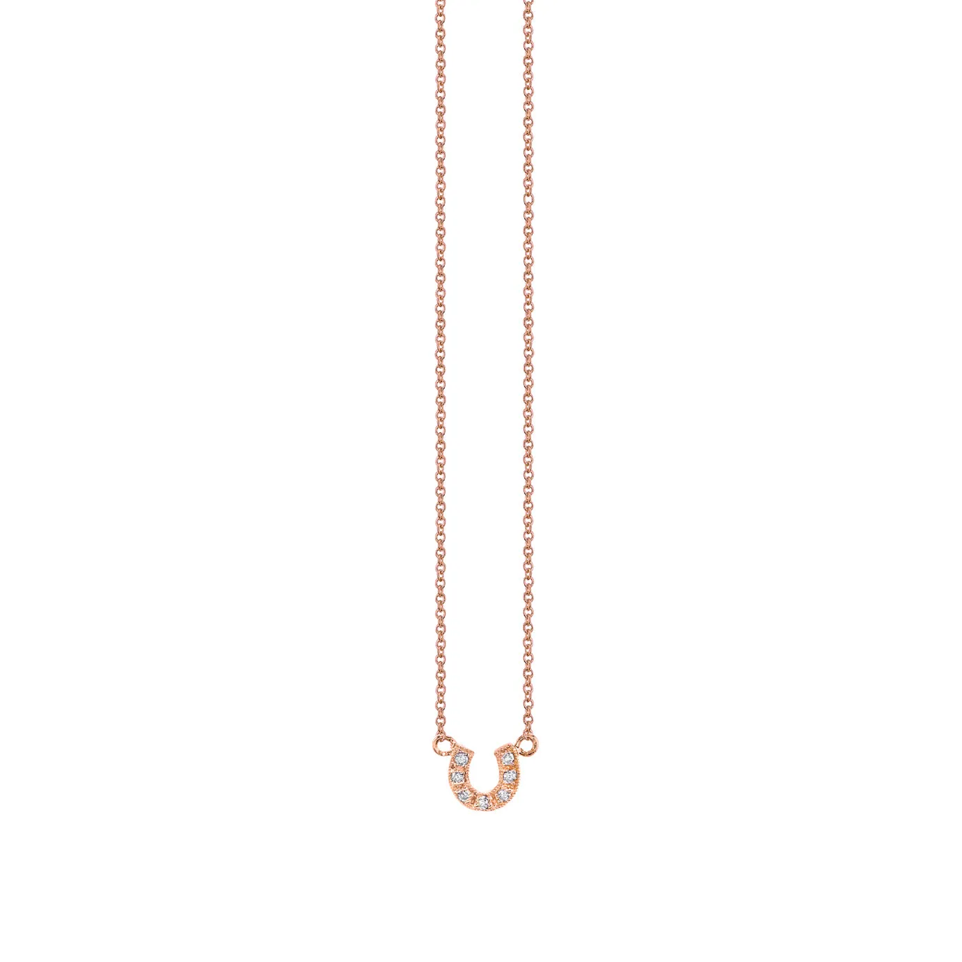 Gold & Diamond Small Horseshoe Necklace