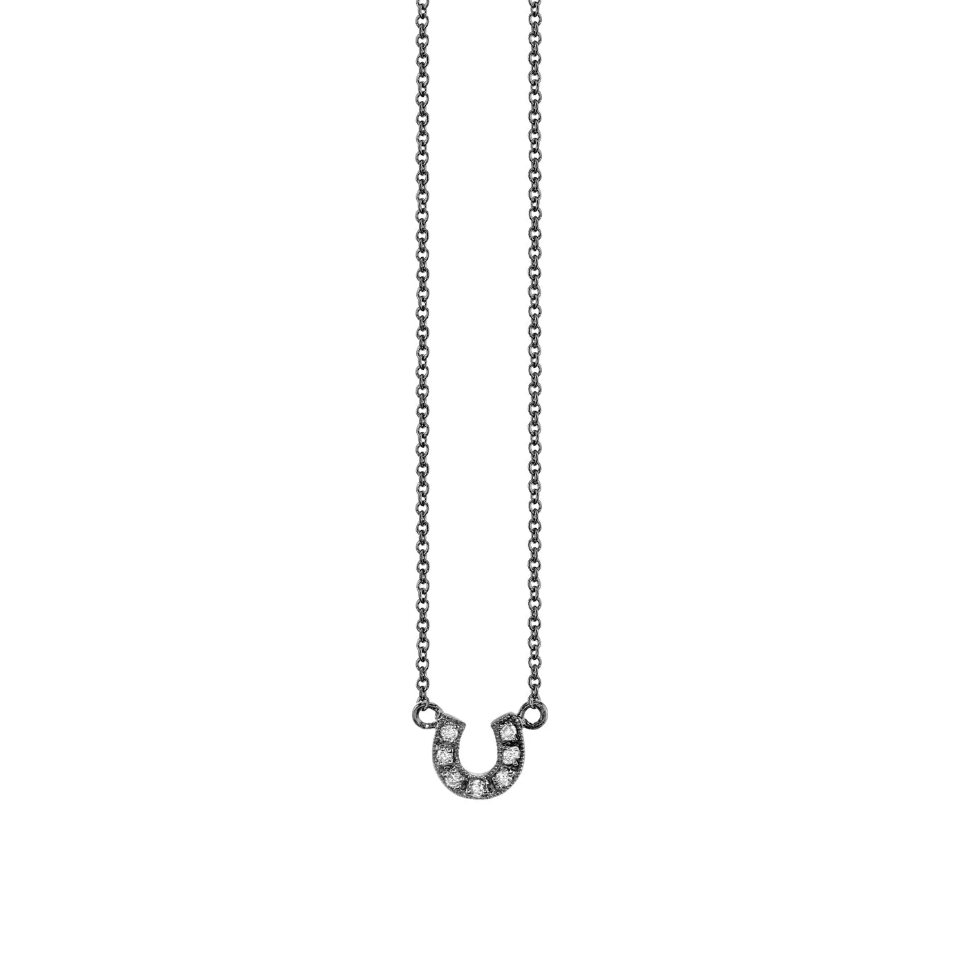 Gold & Diamond Small Horseshoe Necklace
