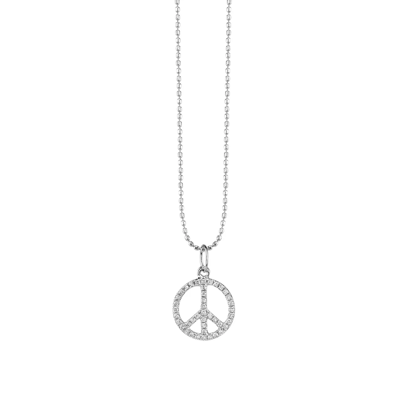 Gold & Diamond Small Peace Sign Charm