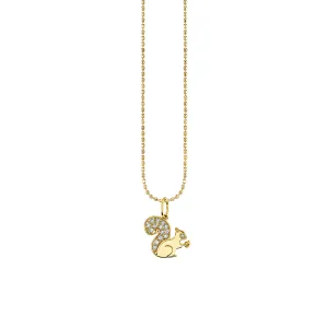 Gold & Diamond Small Squirrel Charm