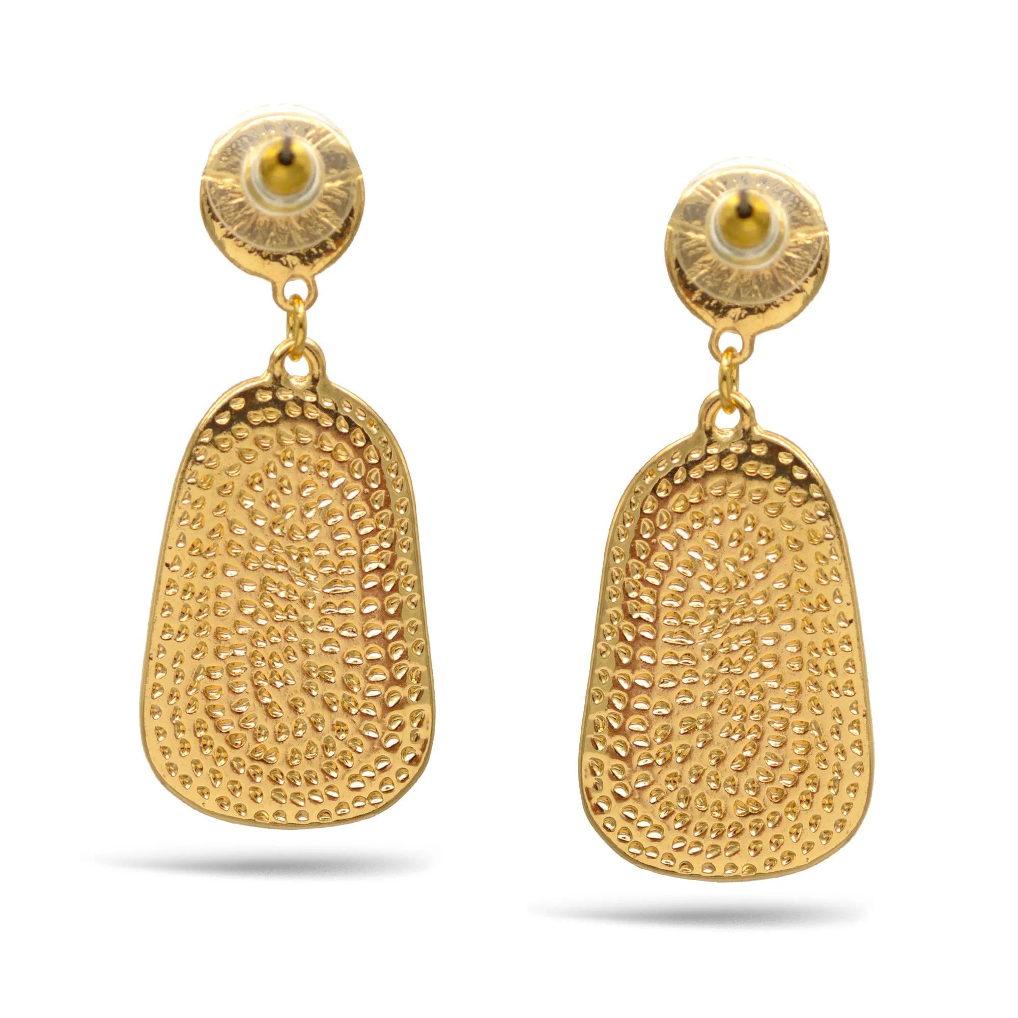 GOLD CHAMPAGNE GEOMETRIC FACETED DANGLE DROP EARRINGS #SQGN9122607CH