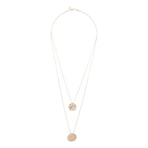 Gold Double Row Coin Necklace