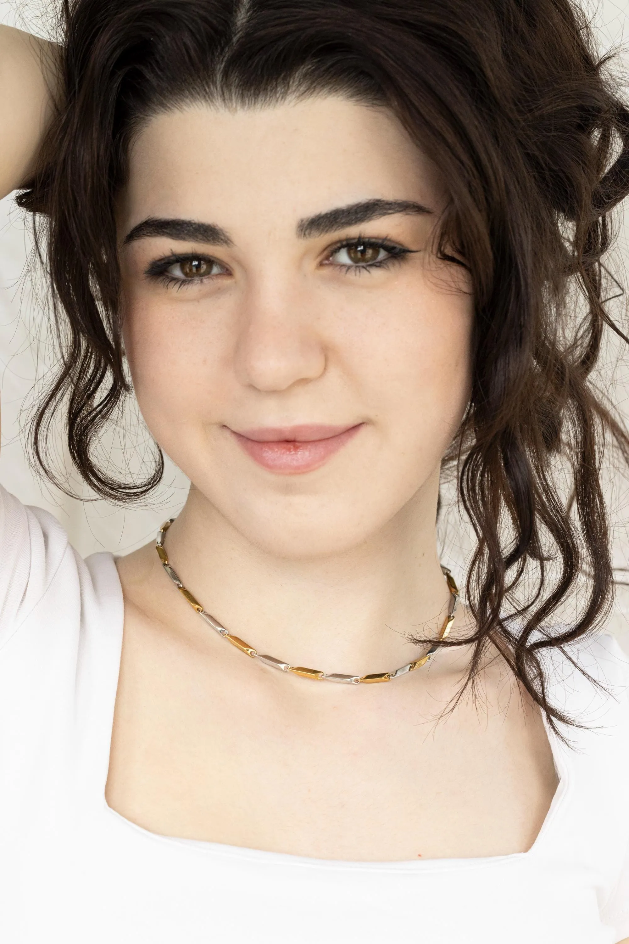 Gold Filled , Silver Link  Chain Chunky  Non Tarnish Tubular Chain  Unisex Chain Necklace, WATERPROOF.