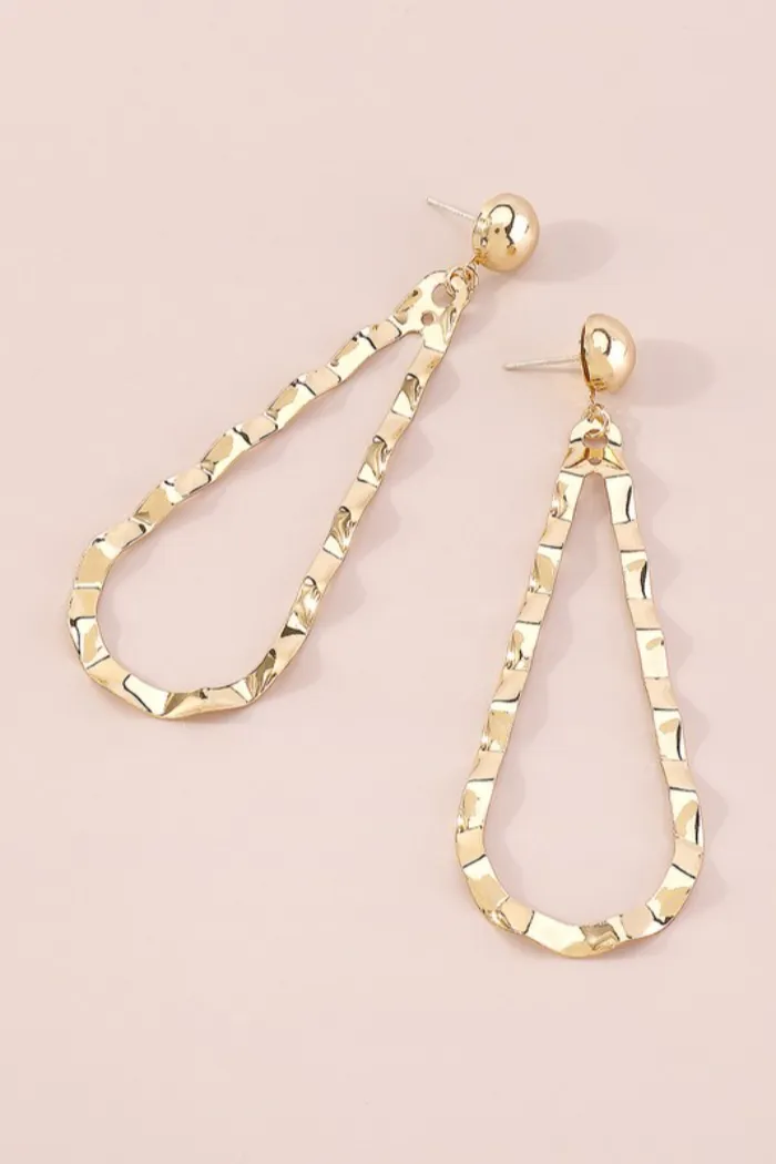 Gold Geometric Drop Earrings