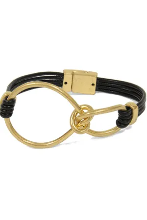 Gold Knotted Rings Bracelet