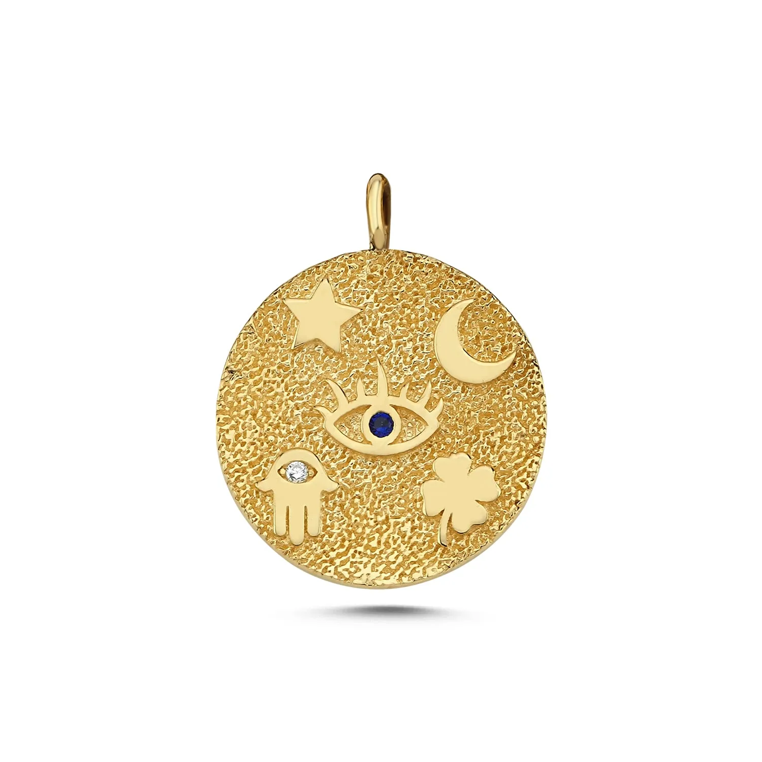 GOLD  LOVE & PROTECTION MULTI-CHARM NECKLACE