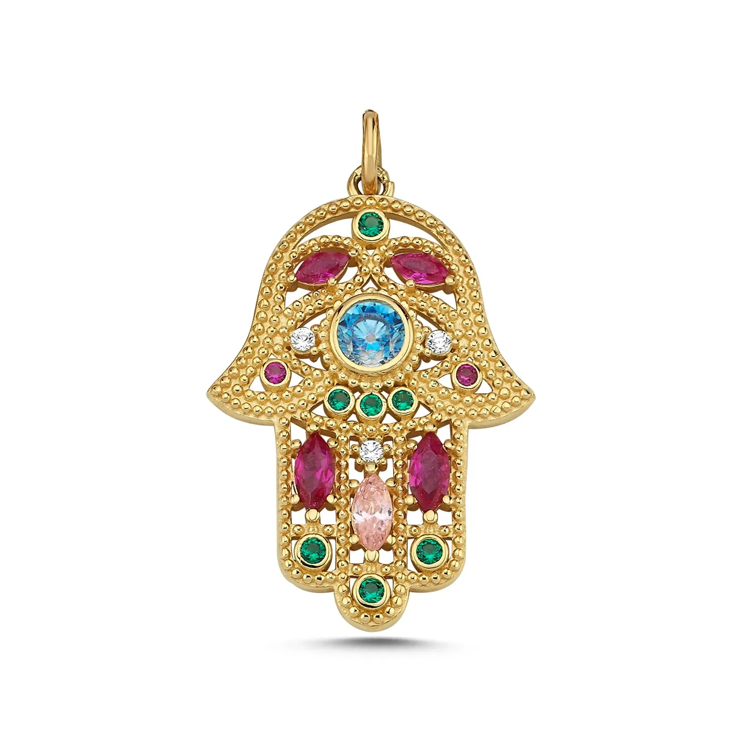 GOLD  LOVE & PROTECTION MULTI-CHARM NECKLACE