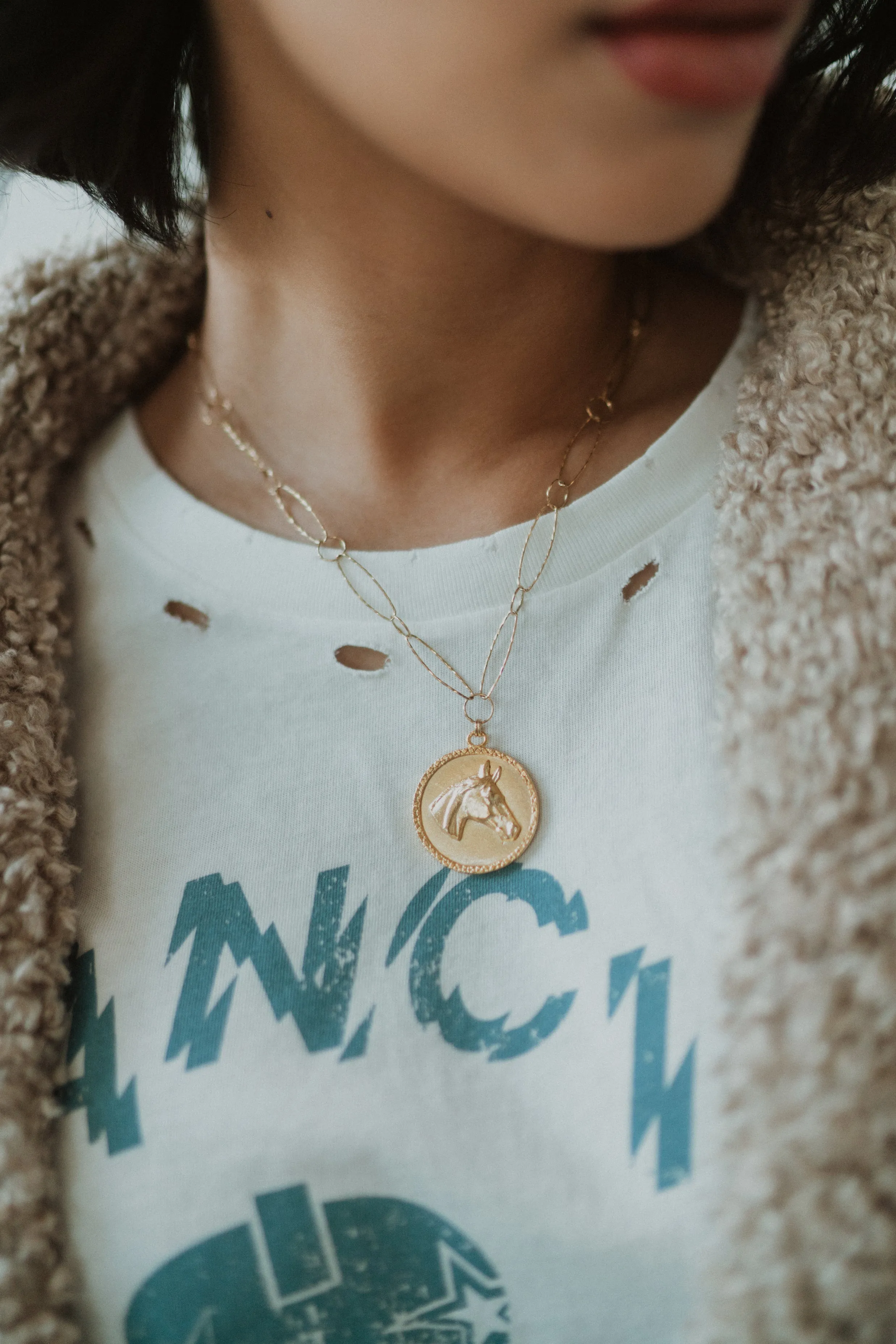 Gold on Gold El Caballo Necklace