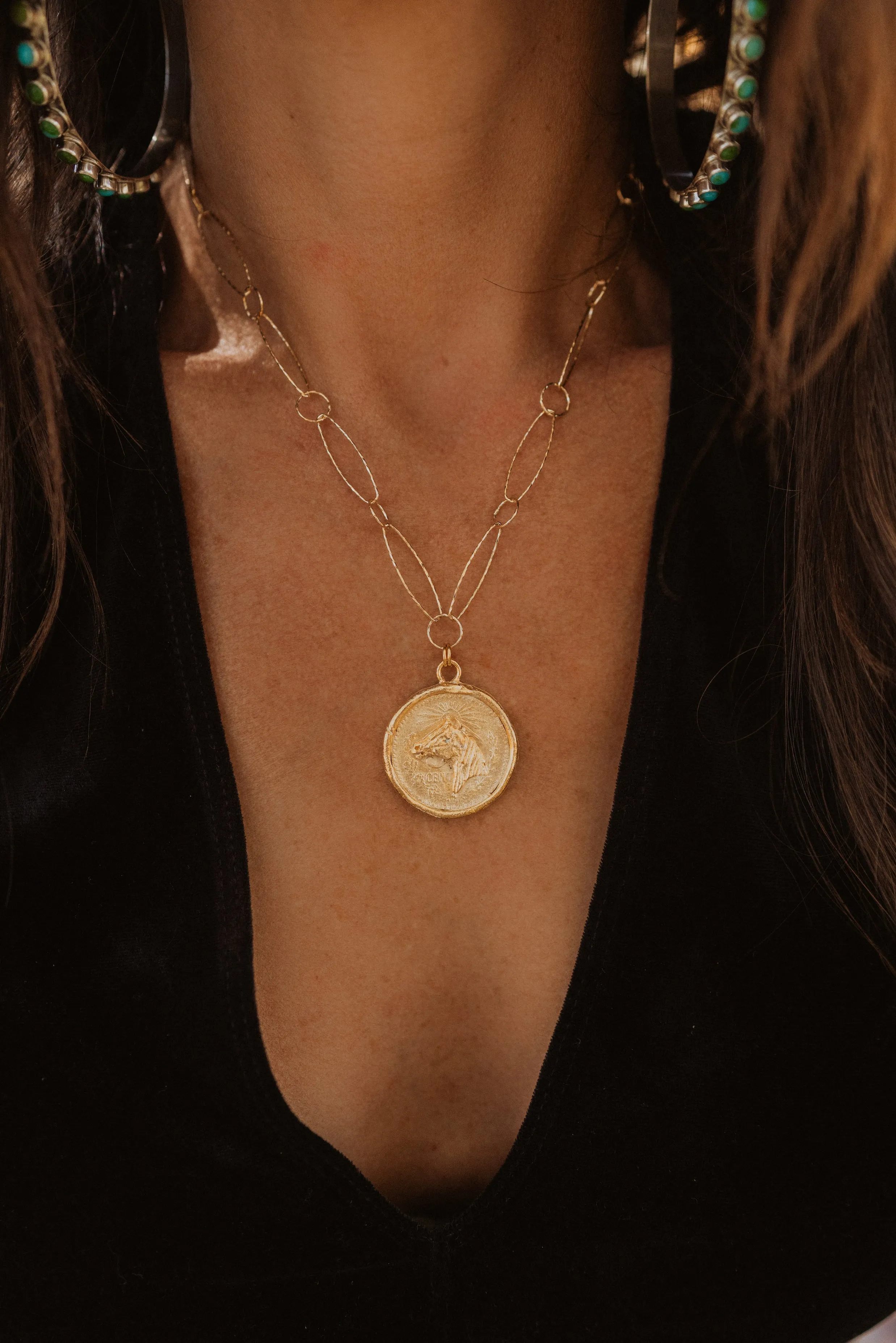 Gold on Gold El Caballo Necklace