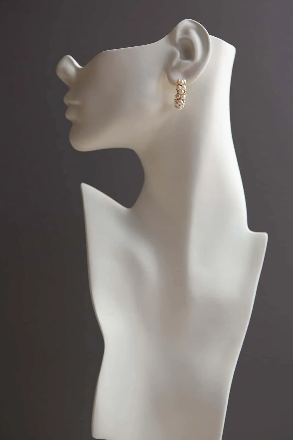 Gold Pearl Hoop Earrings