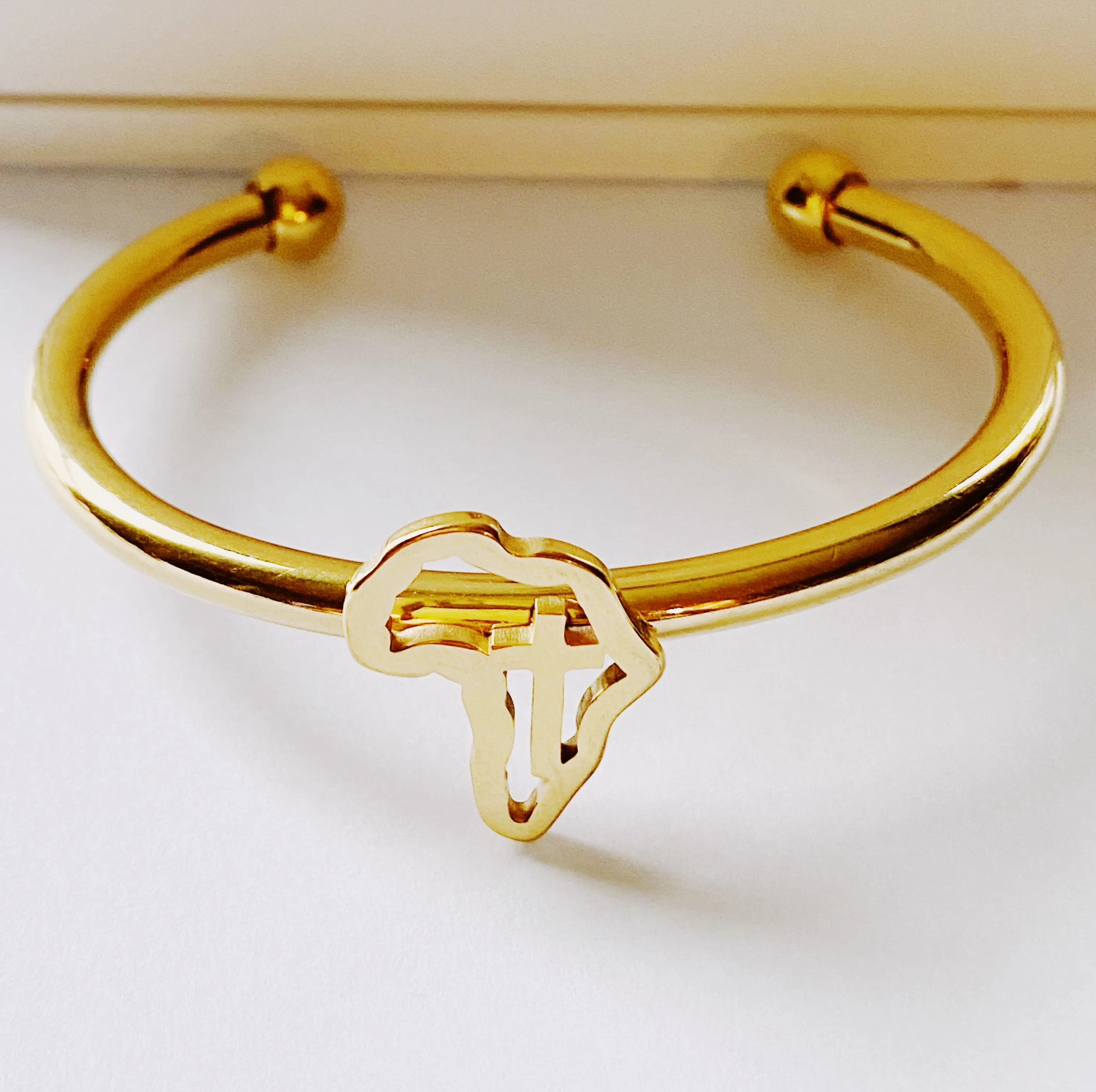 Gold Stainless Steel AFRICA Bracelets