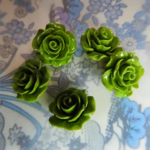 Green flower buttons