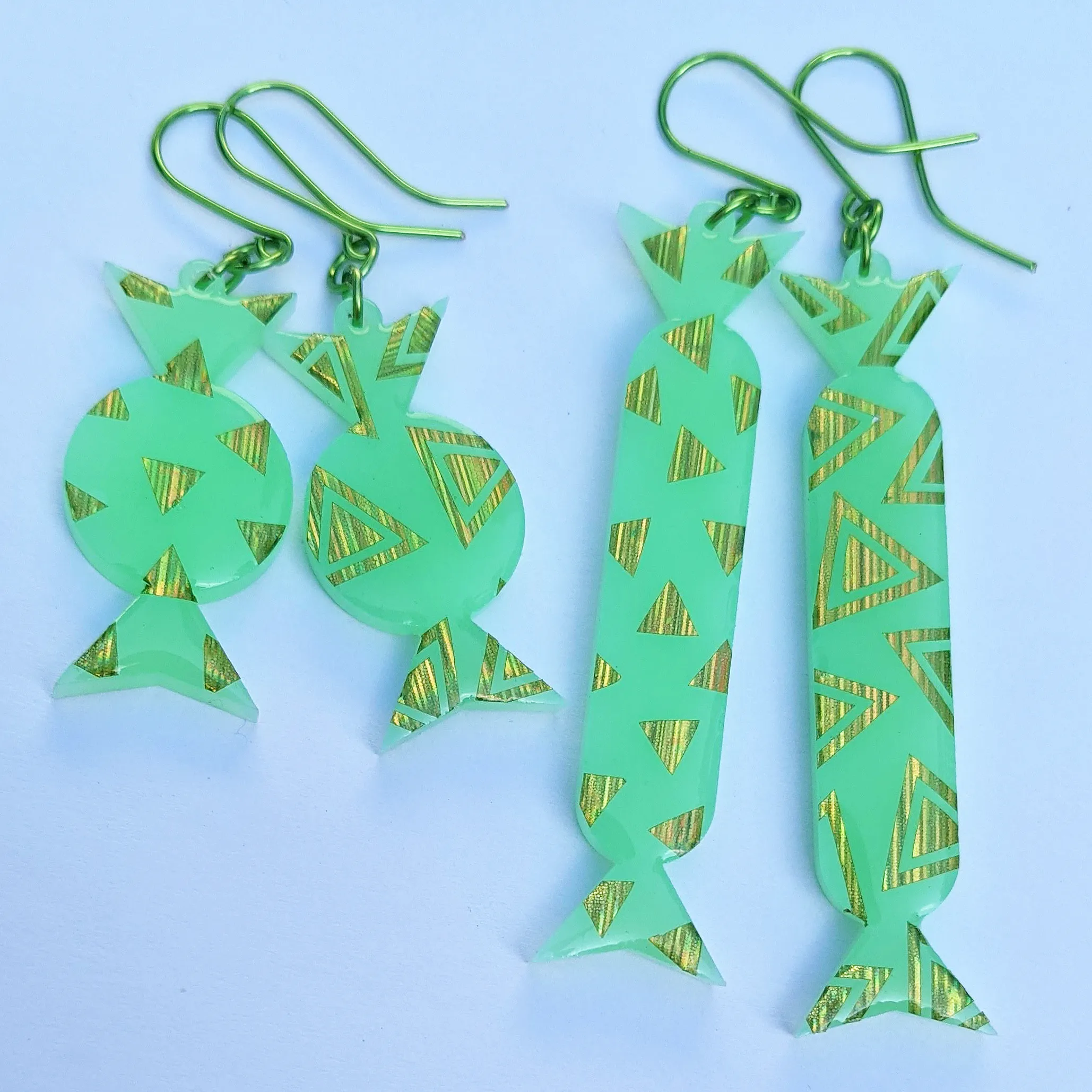 GREEN GLAM CANDY EARRINGS