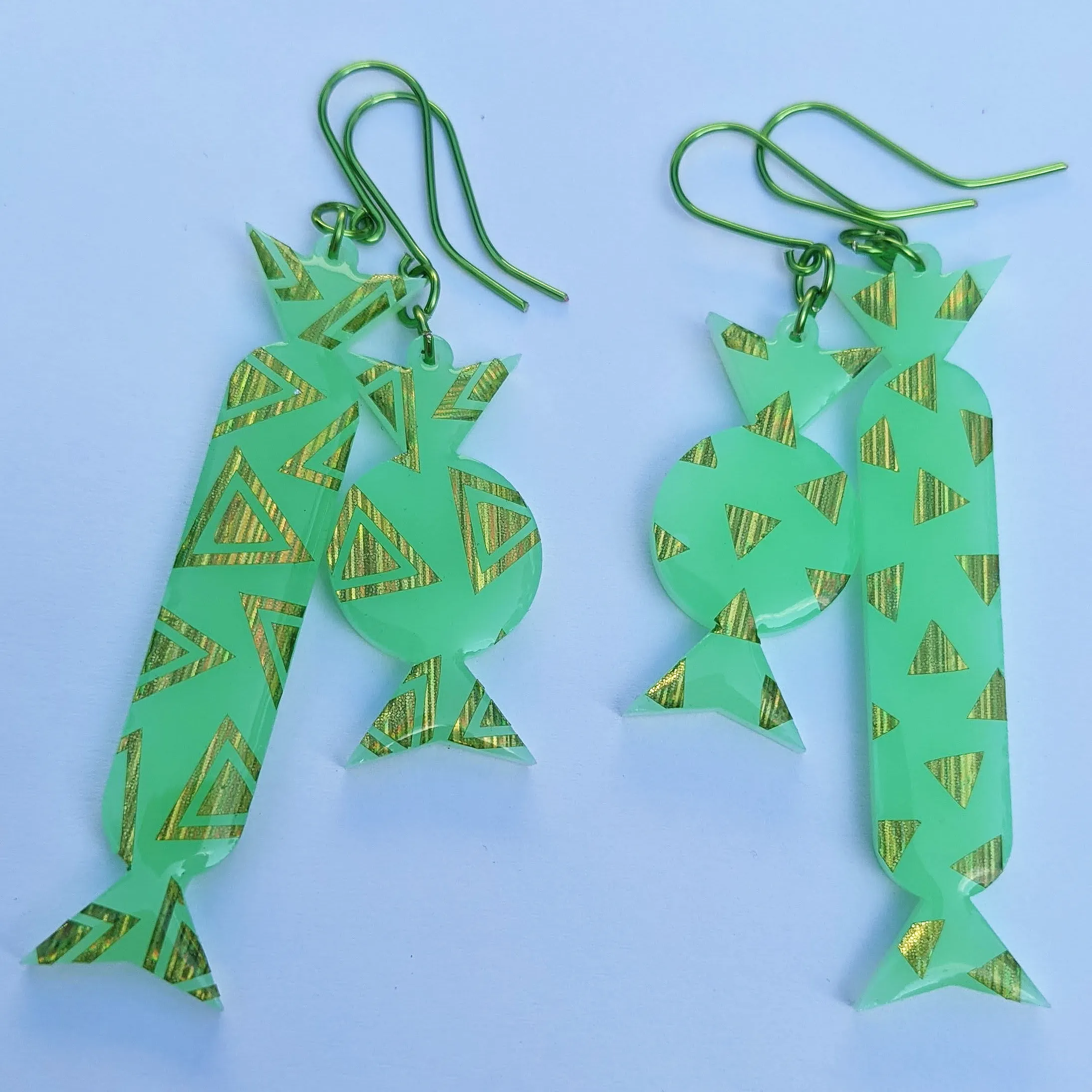 GREEN GLAM CANDY EARRINGS