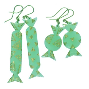 GREEN GLAM CANDY EARRINGS