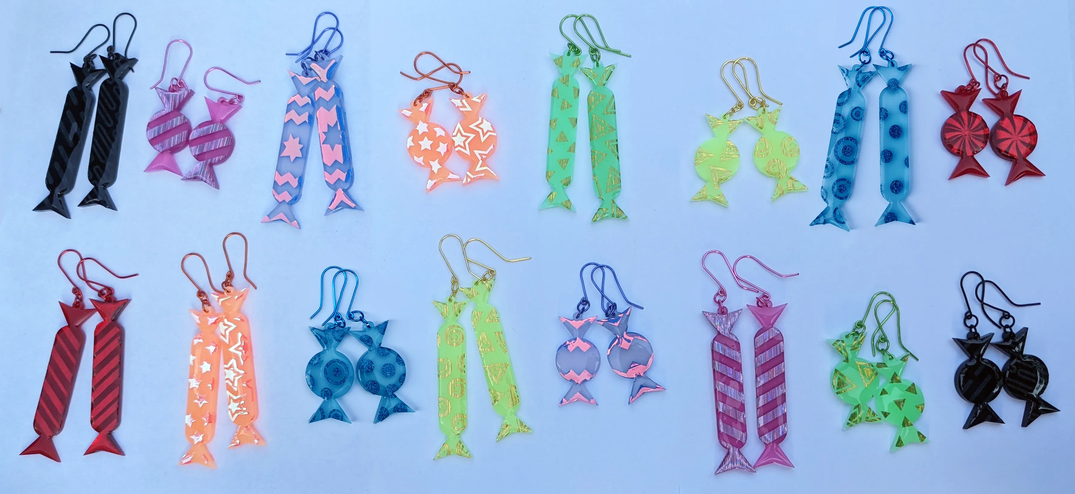 GREEN GLAM CANDY EARRINGS