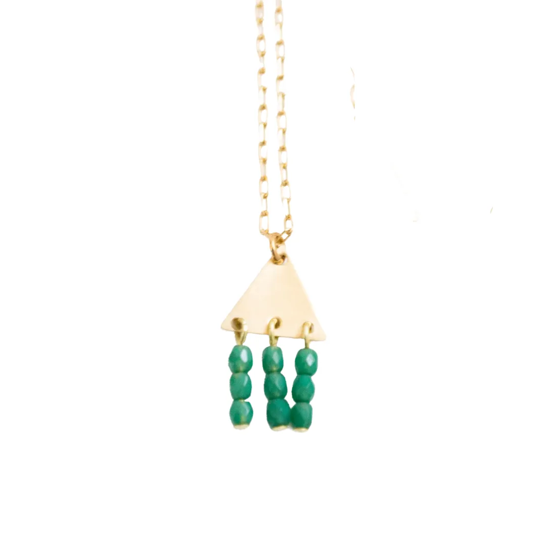 Green Triangle Necklace