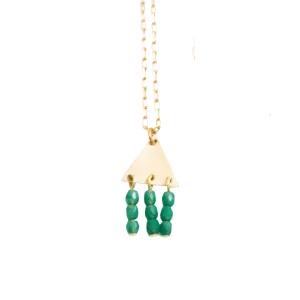 Green Triangle Necklace