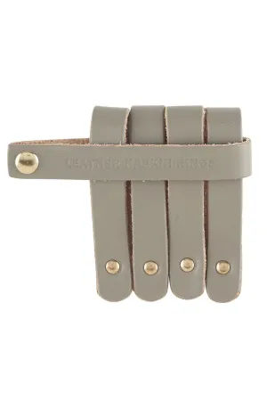 Grey Leather Accessory Rings