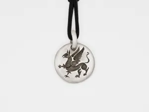 Griffin Charm Pendant in Sterling Silver