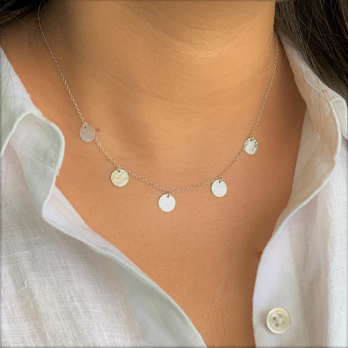 Gypsy Coin Silver Necklace
