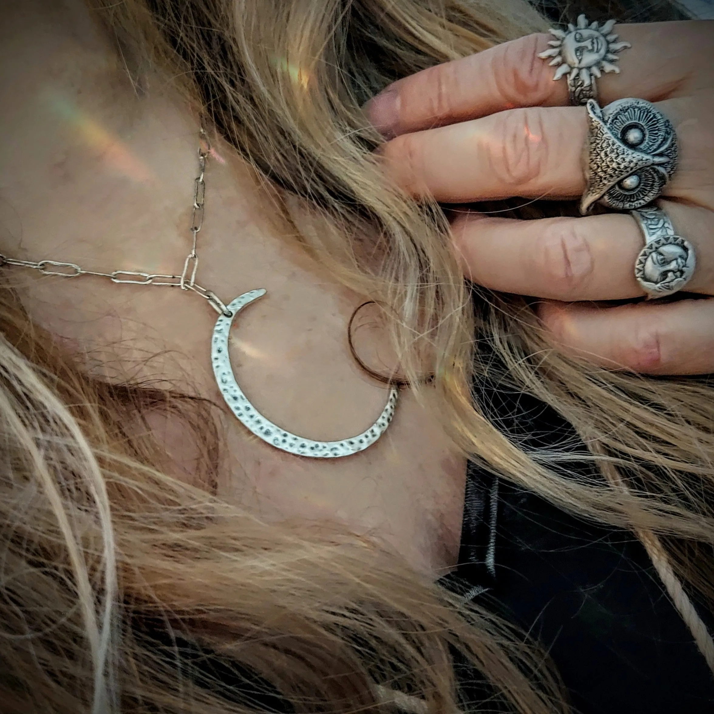 Gypsy Crescent Moon Necklace