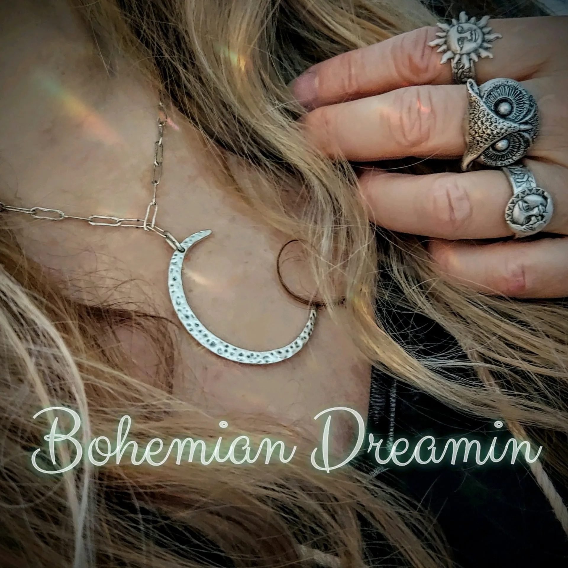 Gypsy Crescent Moon Necklace