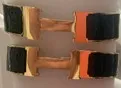 H-Bracelet: Wide, Gold Stainless