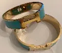 H-Bracelet: Wide, Gold Stainless