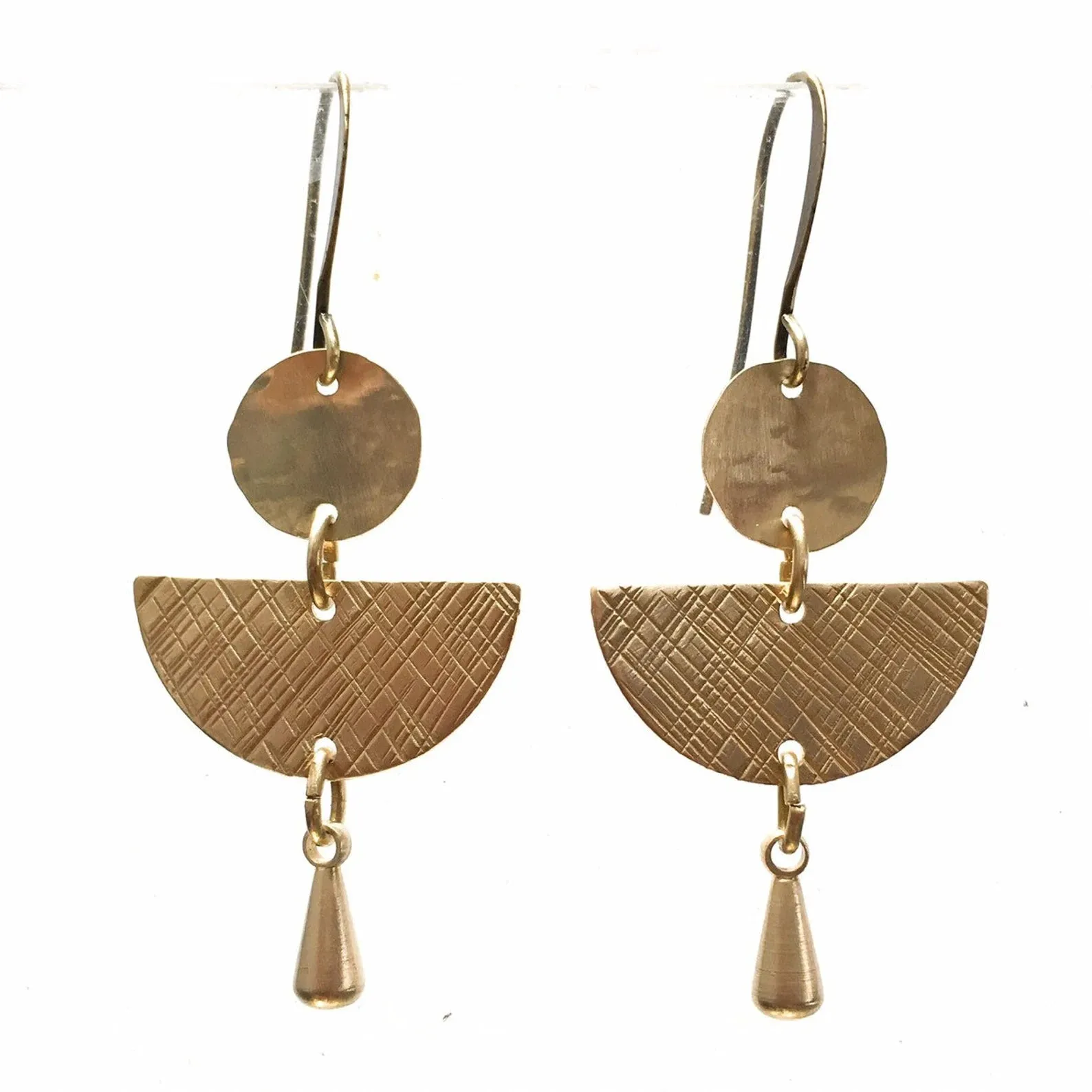 Half Moon Hammered Earrings