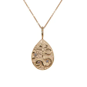 Hamsa and Snake Necklace