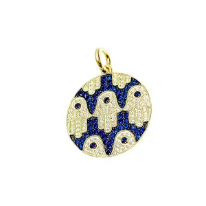 Hamsa Pave Coin Charm