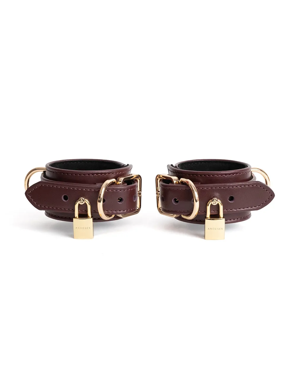 Hand & Ankle cuffs "Estrid" Burgundy