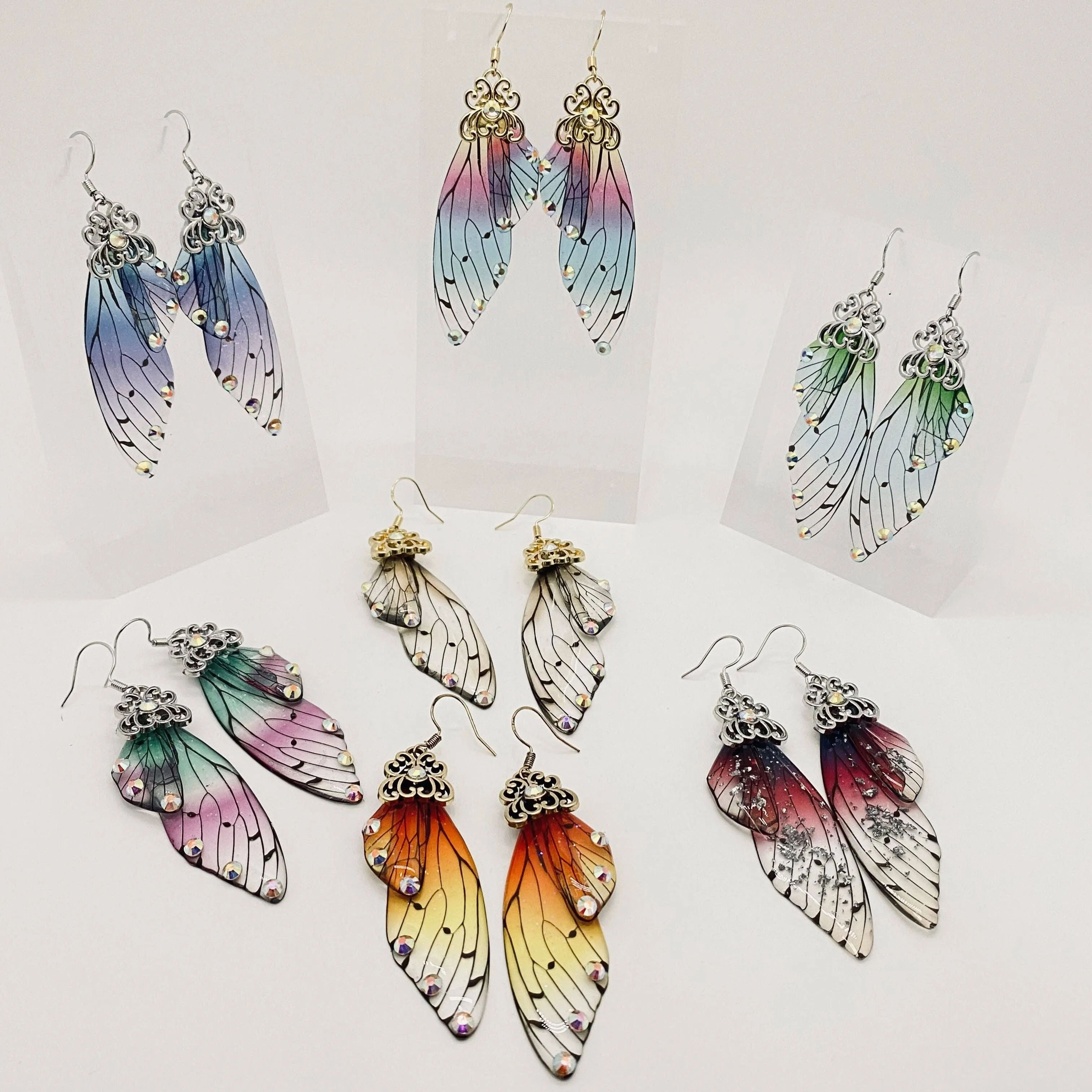 Handmade Fairy Wings Earrings Insect Butterfly Wing: A