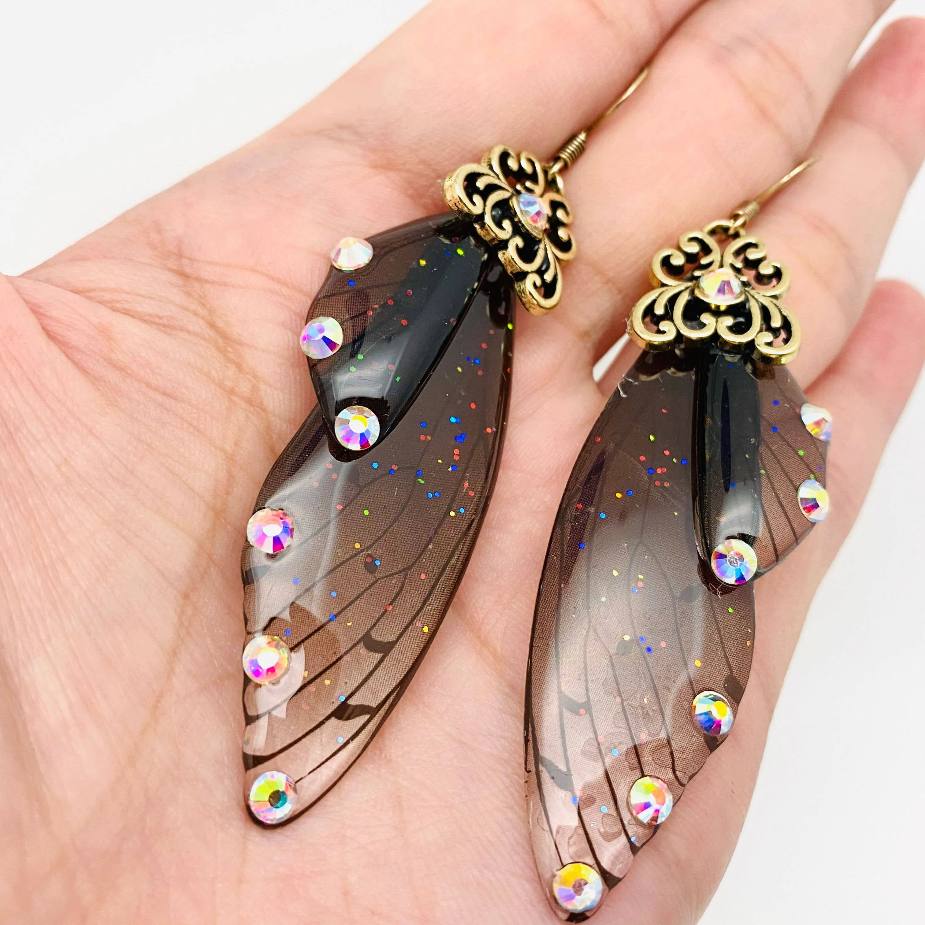 Handmade Fairy Wings Earrings Insect Butterfly Wing: A